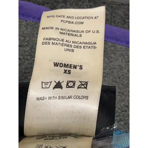 Patagonia Synchilla Snap-T Fleece Women's XS Pullover Gray Purple Trim - Picture 7 of 8